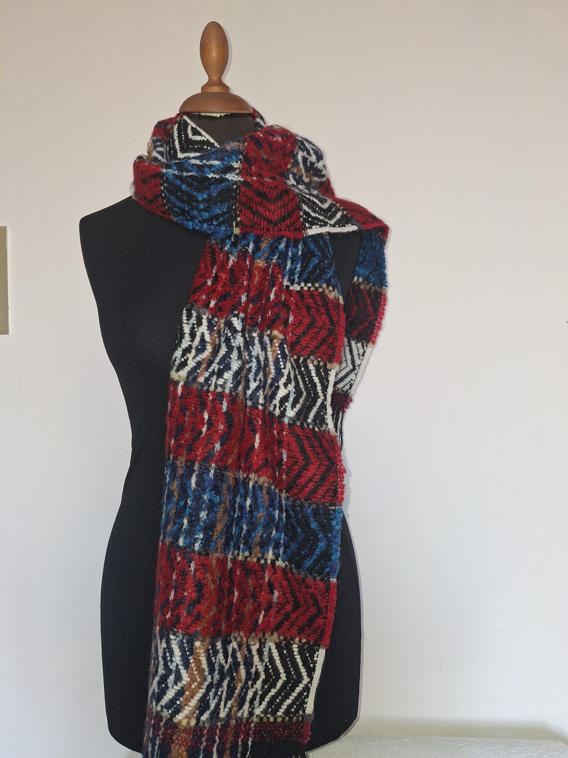 Echarpe Femme - Motifs raffinés et couleurs foncés - Ethnique douce et chaude